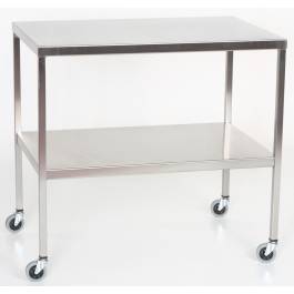 Welded Stainless Steel Instrument Table with Under-Shelf by MCM