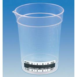 Plastic Measuring Cup Clear Mug Laboratory Beaker Liquid Jug Pour Spout  With Lid
