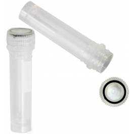 Heathrow HS10060 Disposable 2mL PP Screw-Top Tubes with O-Ring Cap