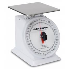 Detecto PT-500SRK Top Loading Rotating Dial Scale Stainless Steel Finish  500 Gram Capacity