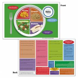 Nasco Life/form MyPlate TearPad/Place Mats - 17 x 11 - 50 Sheets