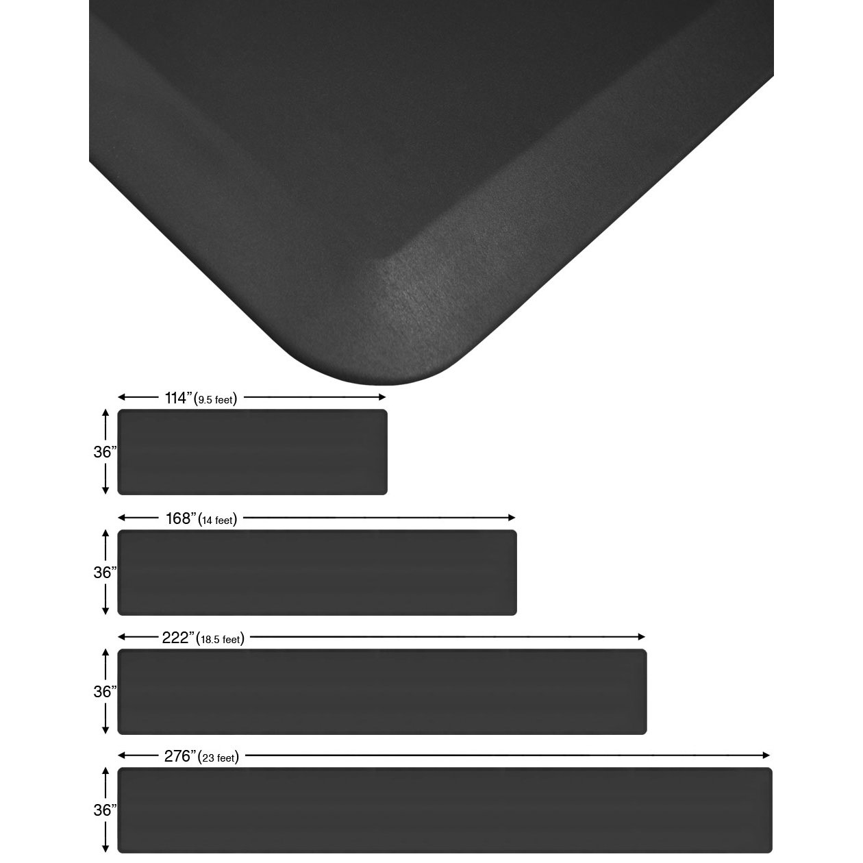 Anti-Fatigue Floor Mat | Black | MI-7160 | Mount It!