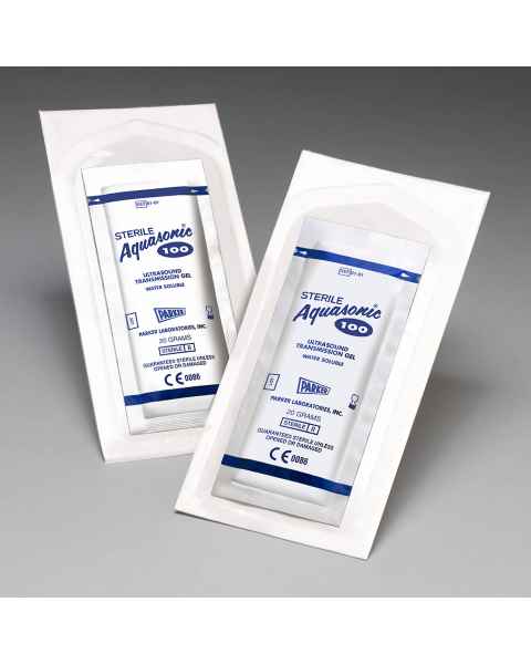 Sterile Aquasonic 100 Ultrasound Gel - 20g Foil Pouches