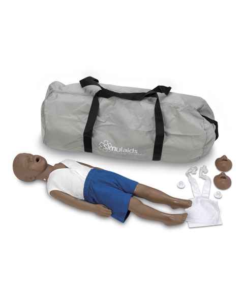 Simulaids Kyle 3-Year-Old CPR Manikin with Carry Bag - Dark