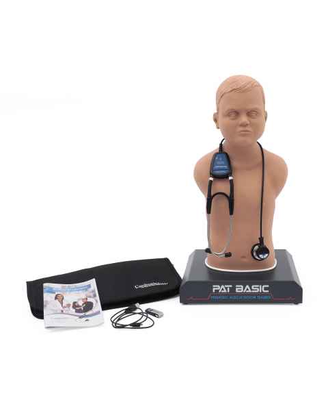 3B Scientific 1020098 PAT Basic® - Affordable Pediatric Auscultation Manikin with SimScope® Training Stethoscope, Light Skin Tone