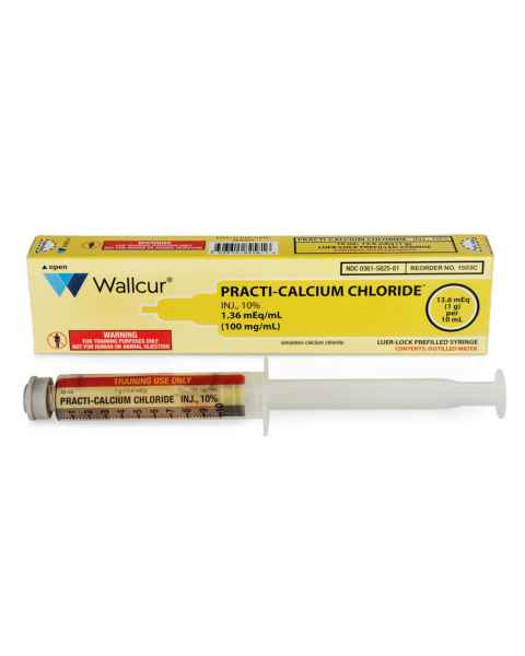 Wallcur 1024754 Practi-Calcium Chloride 1 g / 10 mL Syringe