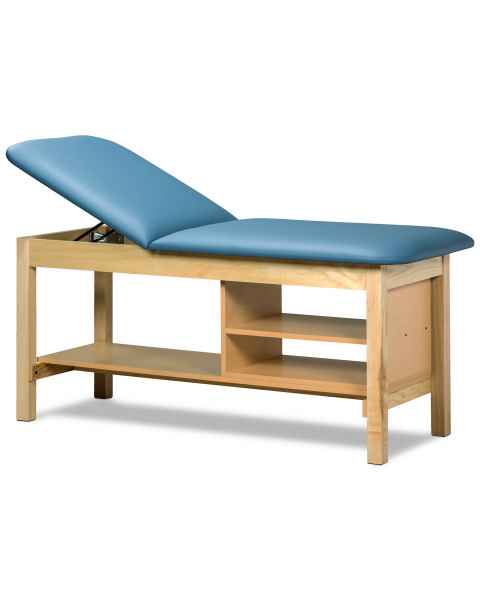 Clinton Model 1030 Classic Series Treatment Table with Adjustable Backrest & Shelving