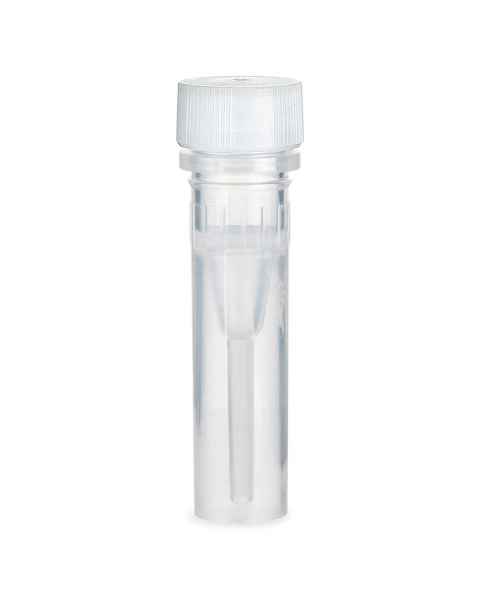 Globe Scientific 111700 0.5mL Self-Standing Screw Top Microtube with O-Ring Screw Cap - Sterile