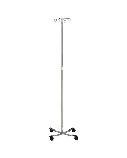 Blickman Model 1305-4P Chrome IV Stand with 4-Leg Epoxy-Coated Base & Removable 4-Hook