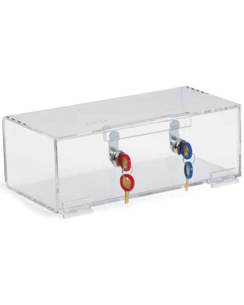 OmniMed 83002 Clear Acrylic Refrigerator Lock Box with Double Key Lock