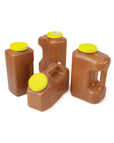 Globe Scientific 24 Hour Urine Collection Amber Containers