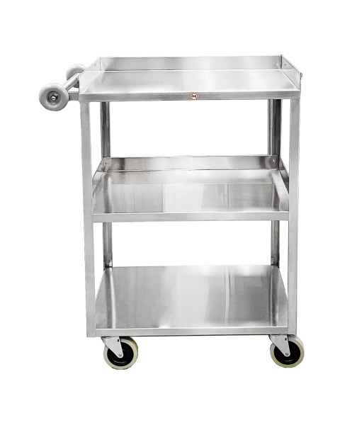 Blickman 2427534002 Light Duty Utility Cart Model 7534SS - Three Shelves, without Guardrails