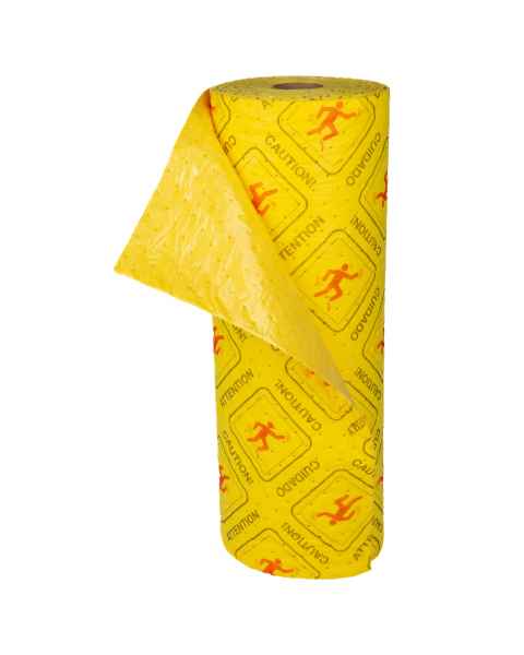 #3000-32 HiViz HydroGrabber Absorbent Mat Roll - 32"x50'  (24" Perforated), Standard Weight, with Poly Backing