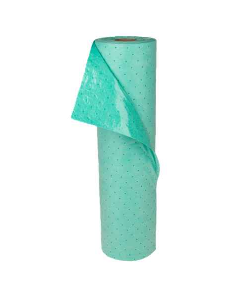 #3200-32 Green HydroGrabber Absorbent Mat Roll - Standard Weight, with Poly Backing, 32"x50' Roll (24" Perforated)