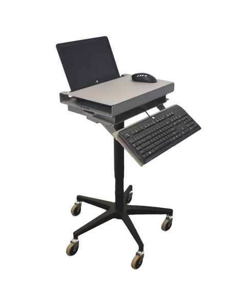OmniMed 350306 Security Laptop Transport Stand (Laptop, Keyboard, and Mouse are NOT included)