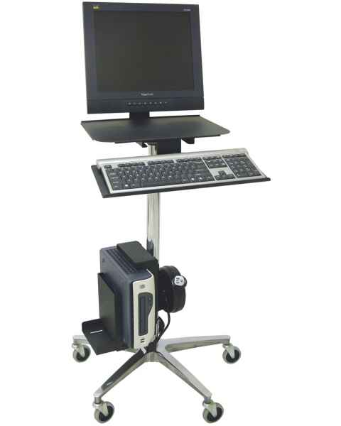Carrello informatico per pannello PC - M38e - Capsa Healthcare - ad altezza  regolabile / accessori / modulare
