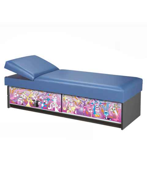 Clinton 3770-16-B Bonkers for Bunnies Kid Couch with Sliding Doors & Adjustable Pillow Wedge