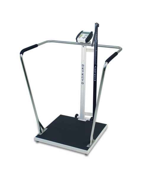 Detecto 6856MHR Bariatric Digital Scale with Mechanical Height Rod - 1000 lb Capacity - 24" x 24" Platform