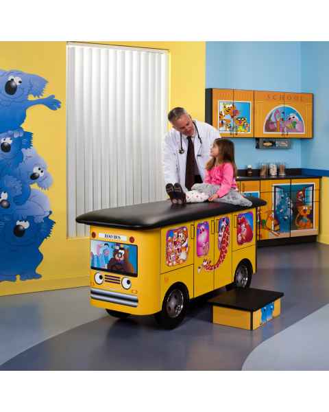 Clinton Model 7020-X Complete Zoo Bus Pediatric Treatment Table & Cabinets