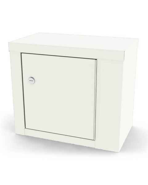 Model 7782 Large Painted Steel Narcotic Cabinet, Single Door & Lock - 12" H x 14.125" W x 8.125" D