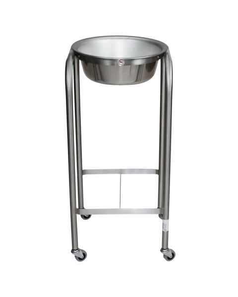 Blickman Model 7807SS-HB Stainless Steel Solution Stand - Single Basin with H-Brace