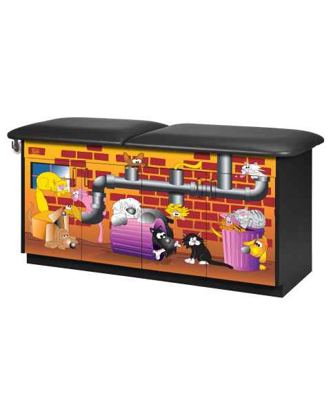 Clinton Model 7937 Imagination Series Alley Cats and Dogs Pediatric Treatment Table