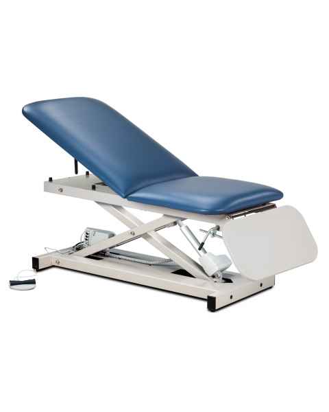 Open Base Power Casting Table with Adjustable Backrest & Laminate Leg Rest