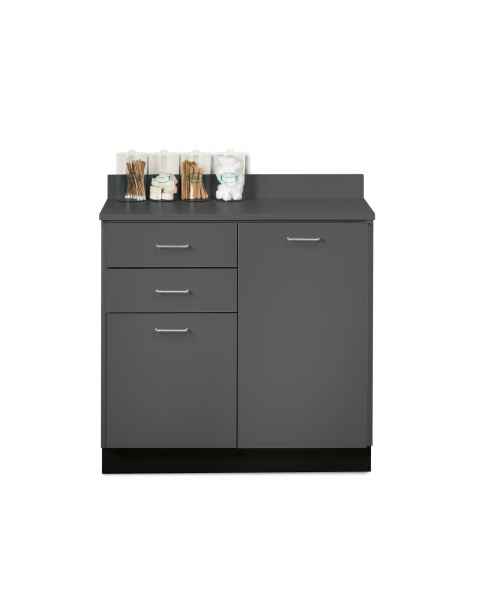 Clinton 8036 Classic Laminate 36" Wide Base Cabinet with 2 Doors and 2 Drawers, Slate Gray