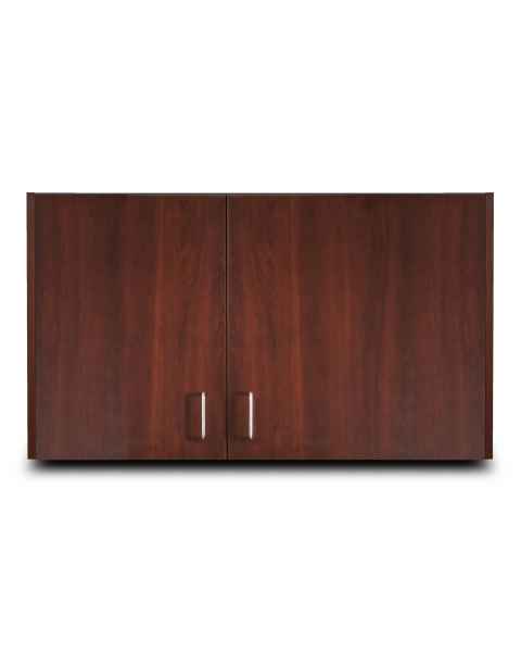 Clinton 8242 Classic Laminate Wall Cabinet with 2 Doors (Large Door on Right) - 42" W x 24" H, Dark Cherry