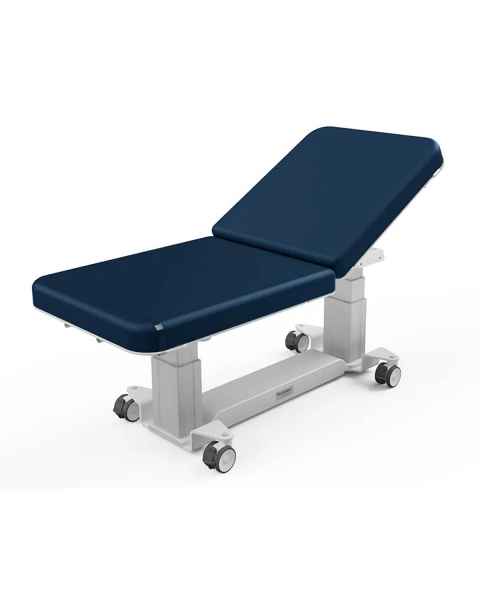 Oakworks Model 83901 General 2-Section EA Ultrasound Table - 30" Width. Shown in Sapphire fabric.