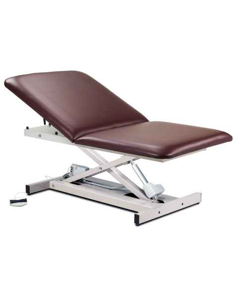 Extra Wide Open Base Bariatric Power Table with Adjustable Backrest - 40" Width