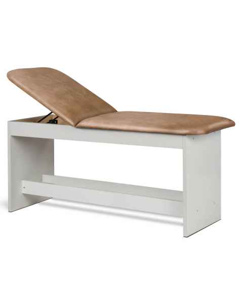 Clinton 91010 Panel Leg Series Treatment Table Gray Laminate Desert Tan Upholstery