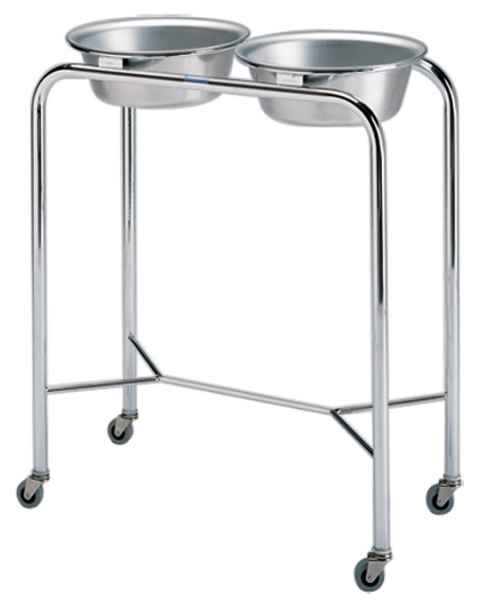 Pedigo Stainless Steel Double Basin Stand With 2 Basins & Y-Brace