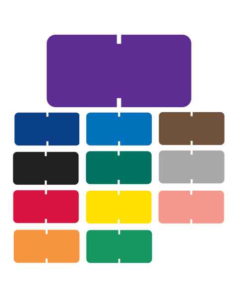 Tab Products 1281 Match Solid Color Roll Labels - 1/2"H x 1"W