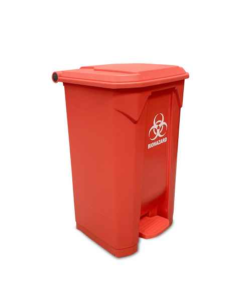 MYC Bio A8002B 23 Gallon Biohazard Bin with Hands-Free Foot Pedal and Attached Lid