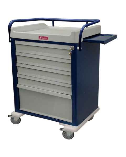 Hospital Transport Cart with Wide Bins