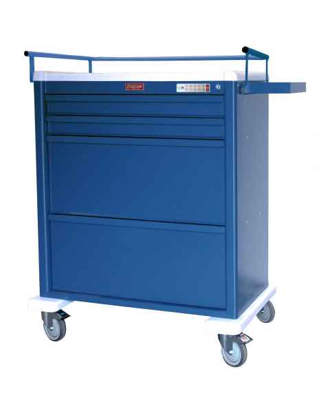 Harloff AL8W10EKC4DSP Aluminum Universal Line DISPILL Compatible Medication Cart with CompX Electronic Lock