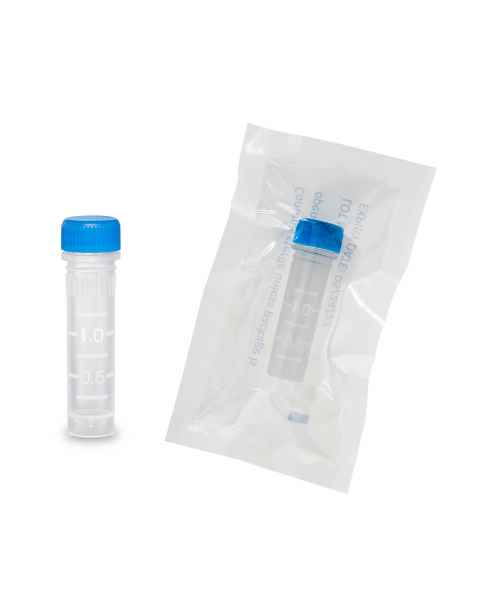 MTC Bio C2231-W Individually Wrapped 2.0mL Sterile Screw Cap Microtube, Blue Cap with O-Ring