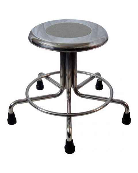 MRI Non-Magnetic Stainless Steel Stool with Rubber Tips