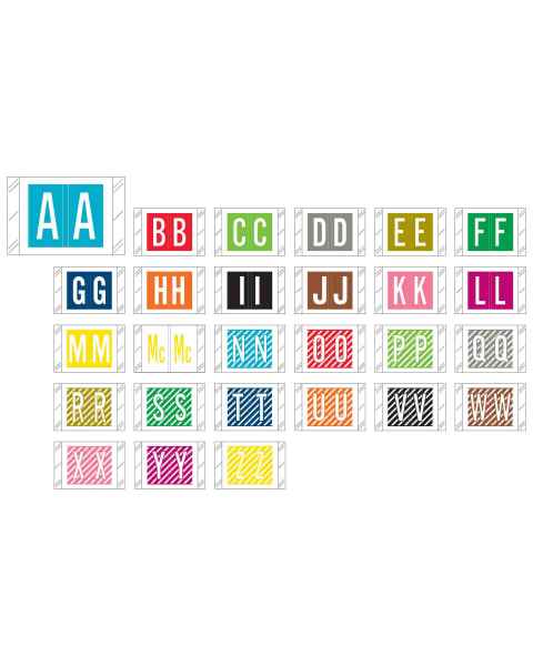 Barkley FASTM Match CTAM Series Alpha Roll Labels - 1"H x 1 1/2"W