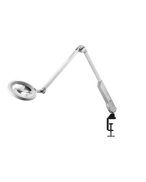 Waldmann D15953100 OPTICLUX 10-2 P TX LED Magnifier Light with Double Arm, Wood Light - Table Clamp Mounted