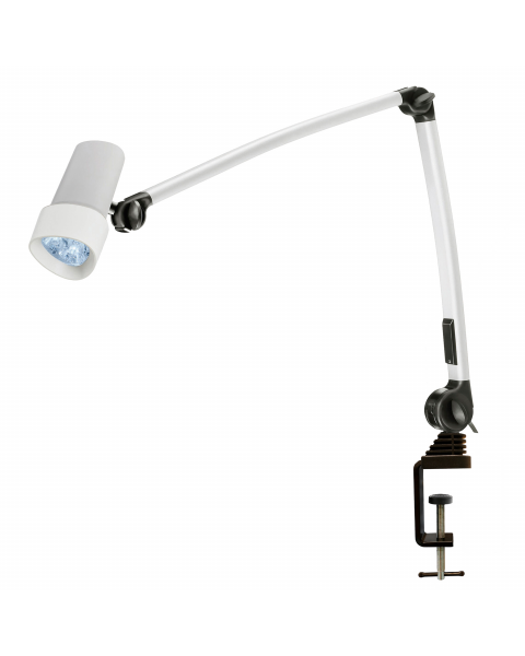 Waldmann D15994100 HALUX N30-1 P F1 LED Exam Light with 32.3" Articulating Double Arm - Table Clamp Mounted