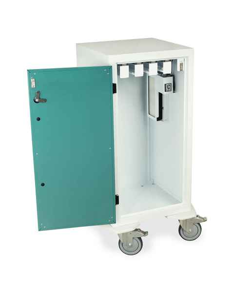 Harloff Model DSC24S-DP Short Savary Dilator Drying Cart with HEPA Filter for Dilators up to 28"L - Key Lock