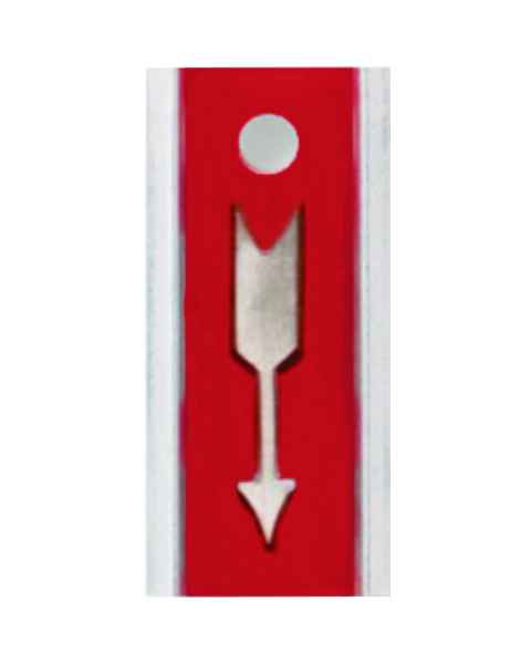 Embedded Aluminum Marker - 1" Lead-Free Arrow