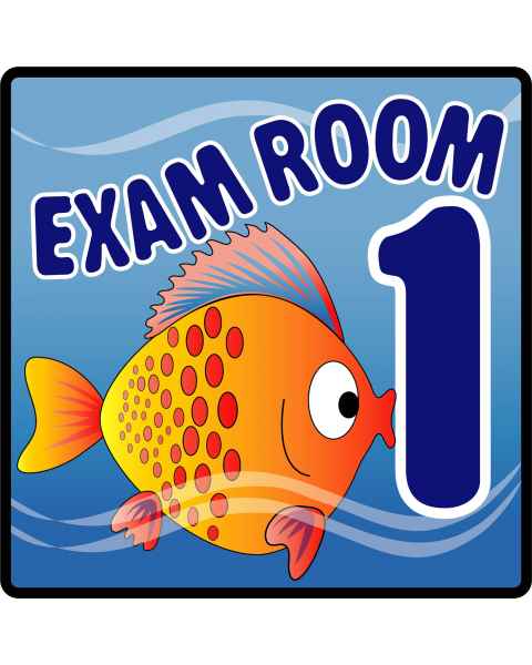 Clinton EX1-O Ocean Series Exam Room 1 Sign