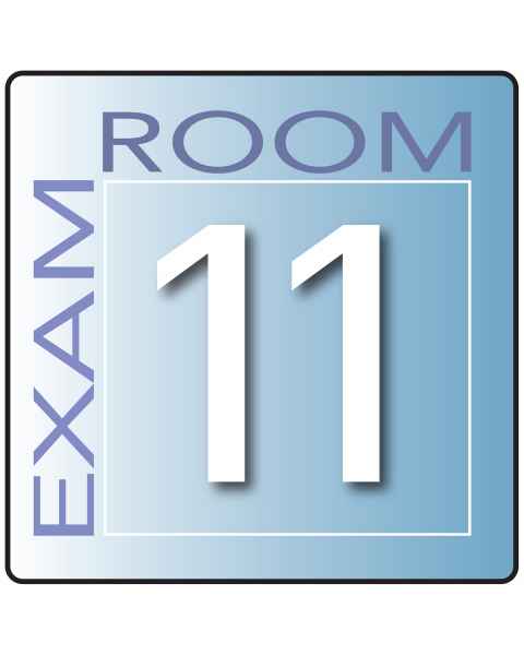 Clinton EX11-B Skytone Exam Room Sign 11