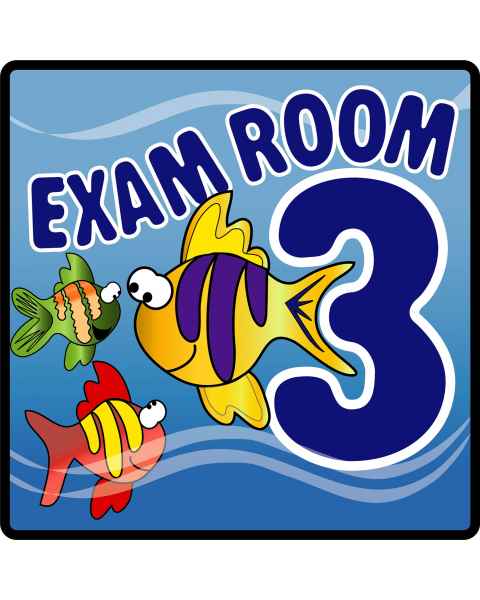 Clinton EX3-O Ocean Series Exam Room 3 Sign