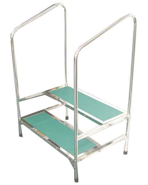 MRI Non-Magnetic Double Step Stool with Handrail