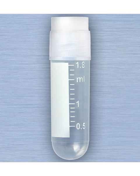 CryoClear Cryogenic Vial 2.0mL - External Threads - Attached Screwcap - Round Bottom - Sterile