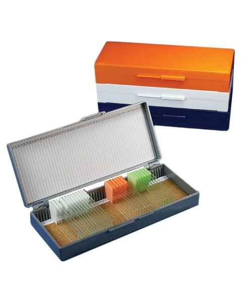 Slide Storage Box for 50 Microscope Slides - Cork Lined